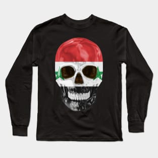 Syria Flag Skull - Gift for Syrian With Roots From Syria Long Sleeve T-Shirt